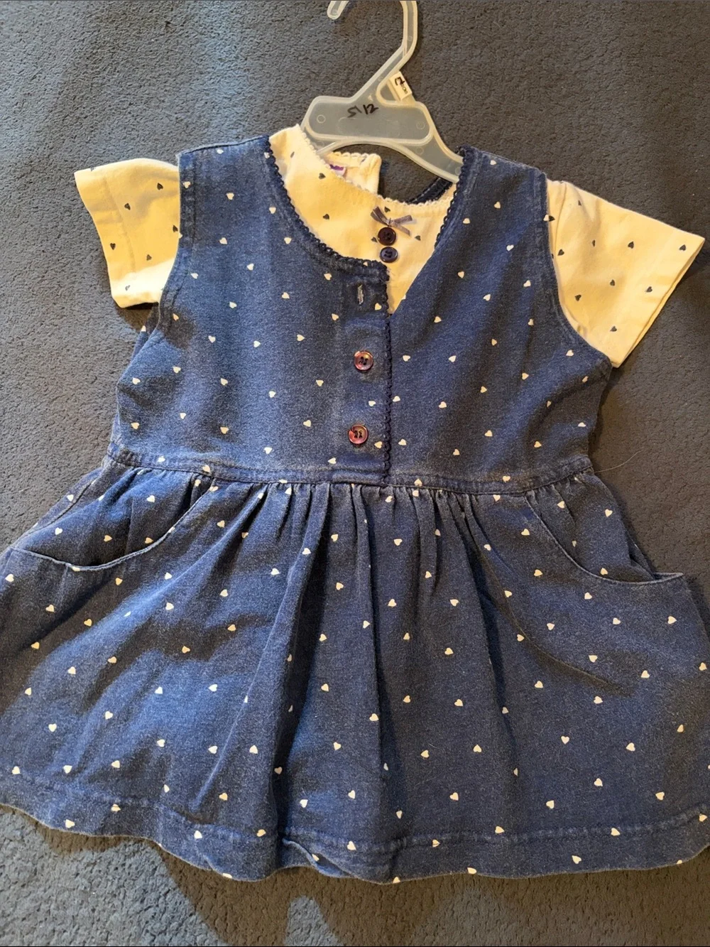 Girls' Navy & Blue Floral Gingham Dress Set - Kids Accessories